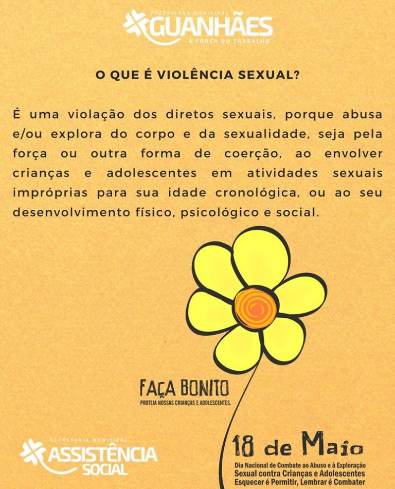 Campanha de Combate ao Abuso e Exploração Sexual de Crianças e Adolescentes.