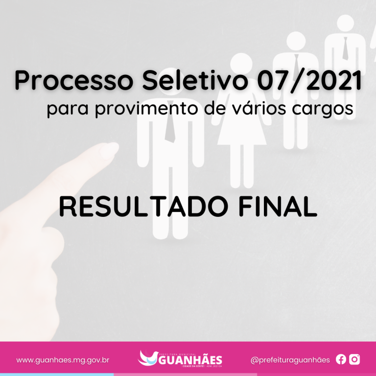 Resultado Final do Processo Seletivo 07/2021