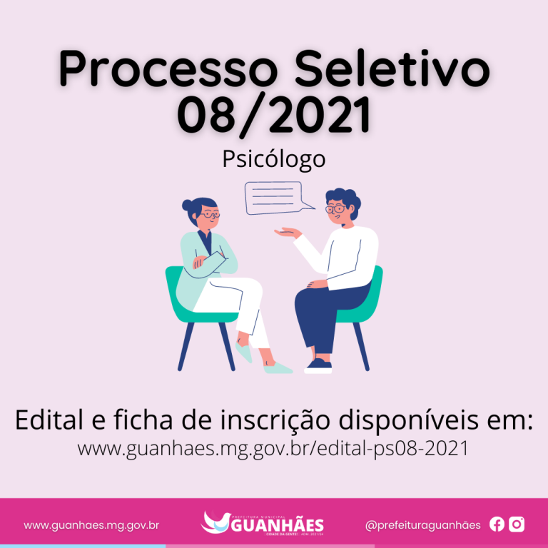 Edital e Ficha de Inscrição do Processo Seletivo 08/2021