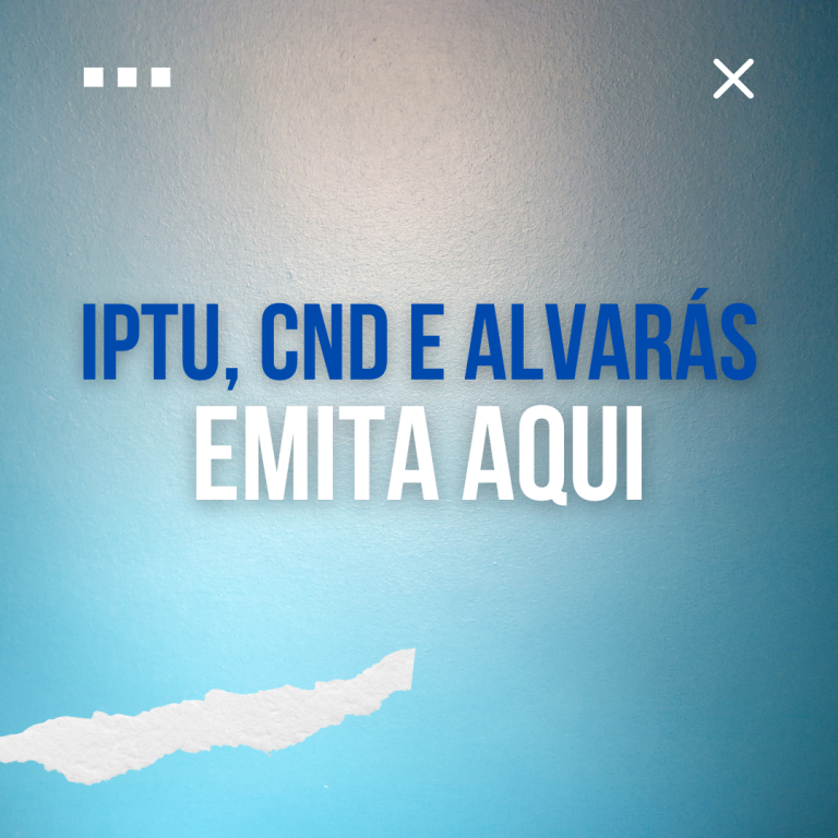 Link para emissão de IPTU, CND e Alvarás